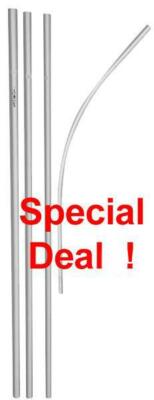 SWOOPER SUPER 16 FT FLAG POLE tall metal 4 piece sectional advertizing holder