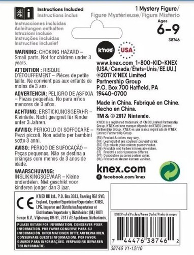 3x Super Mario Knex Series 10 Blind Bag - 3 Bags (k'nex) Free Shipping