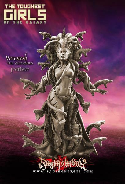 Raging Heroes Dark Elves Varaseesh The Venomous Fantasy Женщина-Воин 28 мм