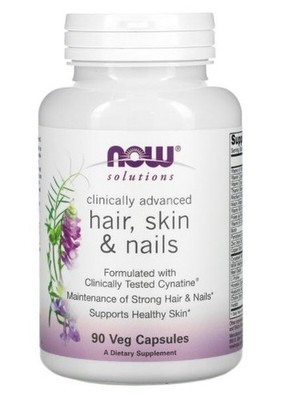 Now Foods Clinically Advanced Hair Skin Nails 90 Vegetable Capsules