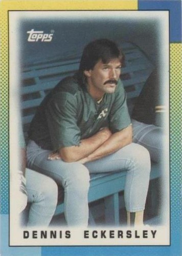 1990 Topps League Leaders Minis - Dennis Eckersley #27