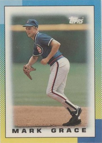 1990 Topps League Leaders Minis - Mark Grace #49
