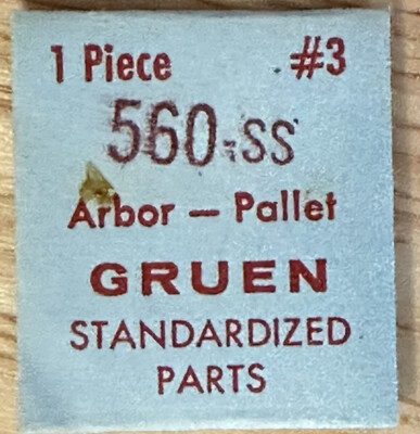 GENUINE GRUEN EB714 CAL560SS PALLET ARBOR JEWELER WATCH REPAIR PART   WP4