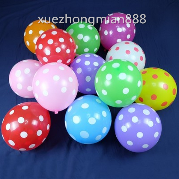 25 50 100pcs 12 Colorful Polka Dot Latex Balloons Party Holiday
