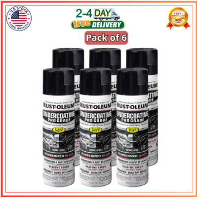 248656 Professional Grade Undercoating Spray, 15 Ounce (Pack of 6), Black, 90 Ou