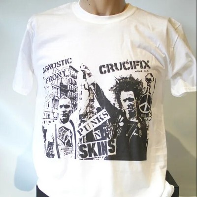 PUNK ROCK HARDCORE SKINHEADS T-SHIRT Agnostis Font  TE2762