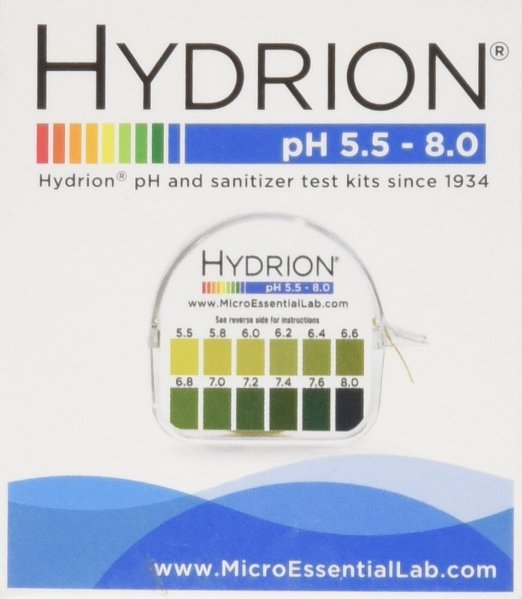 HYDRION 067 Body Acid pH TEST Tape Strip Paper 15ft Roll Urine Saliva 5.5-8.0 US