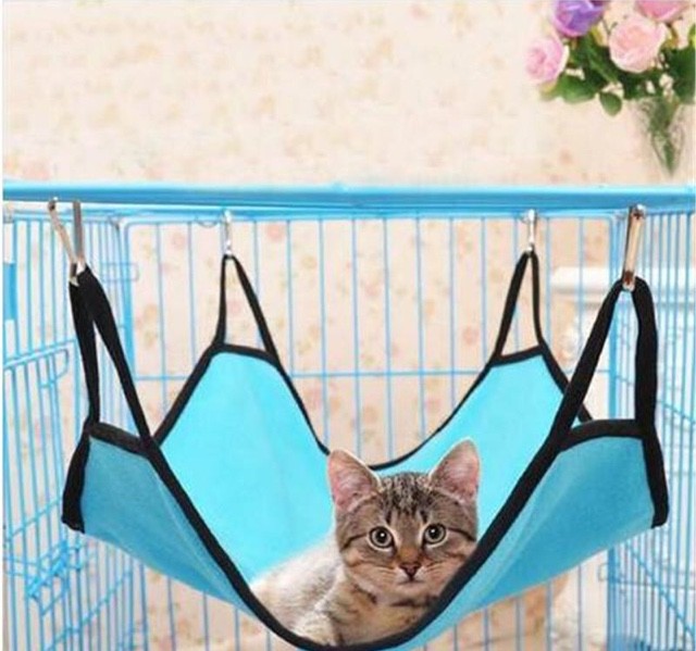Cat Hammock Hanging Soft Fleece Hamster Rabbit Cage Beds For Pet Sleeping 40x50c