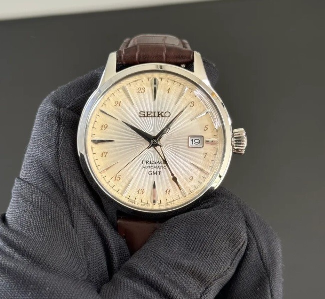Pre-owned Seiko Presage Ssk041j1 Cocktail Time Analog Automatic Leather Japan Men's Watch