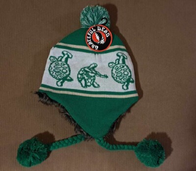New Green Terrapin Station Grateful Dead Knit Adult Laplander Hat Winter Turtles