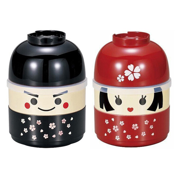 Japanese Sakura Boy Or Girl Lunch Bento Box 4in Dia x 5in H Made in Japan