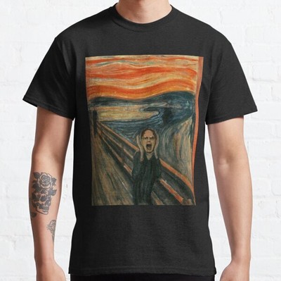 New Good Dwight Schrute Scream Painting Classic T-Shirt & Hoodie S-3XL