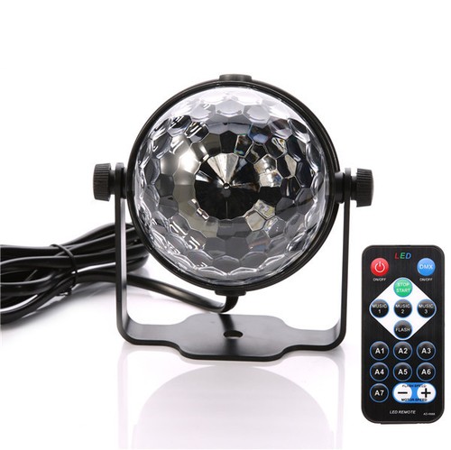 Sound Active RGB Stage LED Light Crystal Ball Disco Party Club DJ Party + Remote