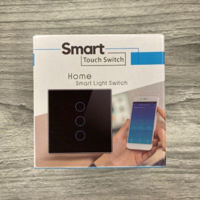 Smart Home Touch Switch Modern Timer Switch White Glass Panel 3 Gang