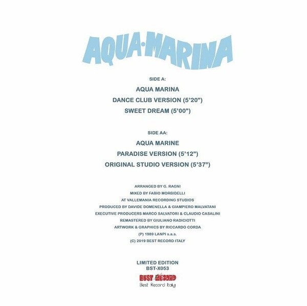 THE COUNTACH - Aqua Marina (Vinyl 12-inch Single, 33 RPM) - Made in Italy, New