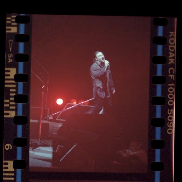 U2 Bono Singing One of Kind Original Vintage Concert Photo 35mm Camera Negative
