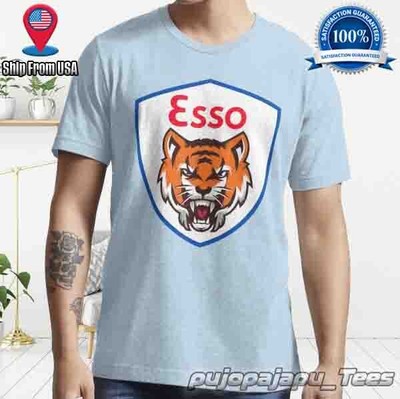 New ESSO RETRO American Funny Logo Men's T-Shirt Size S-5XL