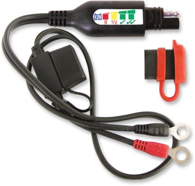 TecMate OptiMate Permanent Power Lead w/Battery/Charge Status SAE to M6/M8