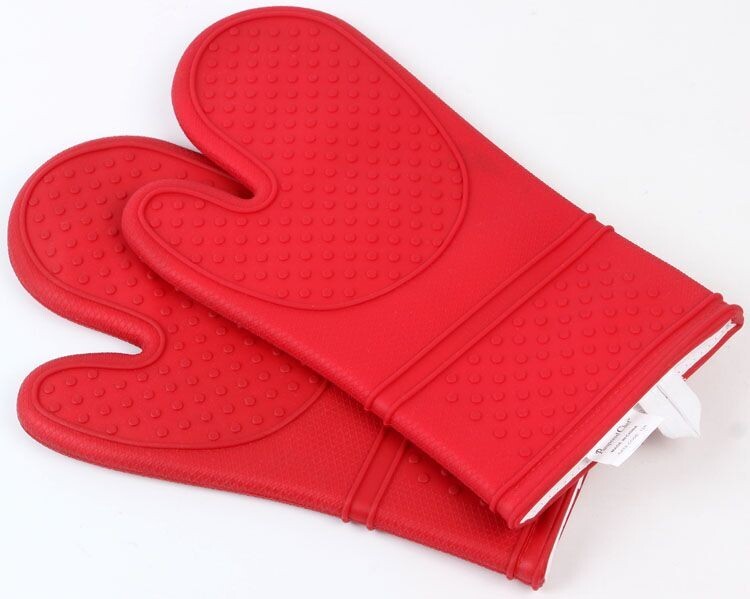PAMPERED CHEF SILICONE OVEN MITT SET of 2