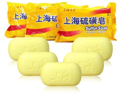 5 ShangHai Sulfur Soap Acne Blemish Blackhead Anti-Mites Scabies Itch Excess Oil