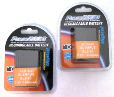 2X Batteries BLS50, for Olympus OM-D E-M10 Mark III, OM-D E-M10 Mark IV, EPL10,