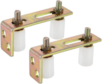 Skelang Slide Gate Guide Roller with L Post Bracket, Adjustable Dual Nylon Gate