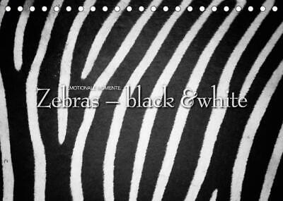 Emotionale Momente: Zebras - black & white. (Tischkalender 2023 DIN A5 quer)