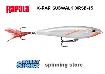 RAPALA XRAP SUBWALK XRSB-15 COL. GGH GLASS GHOST WALKING THE  DOG 58 GR SPINNING