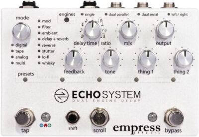Empress Effects Echosystem Dual-Engine Digital Delay and Reverb Pedal NEW