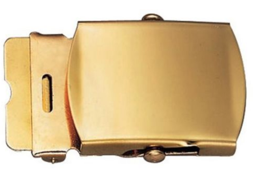 Solid Brass Military Web Belt Buckle 1.25