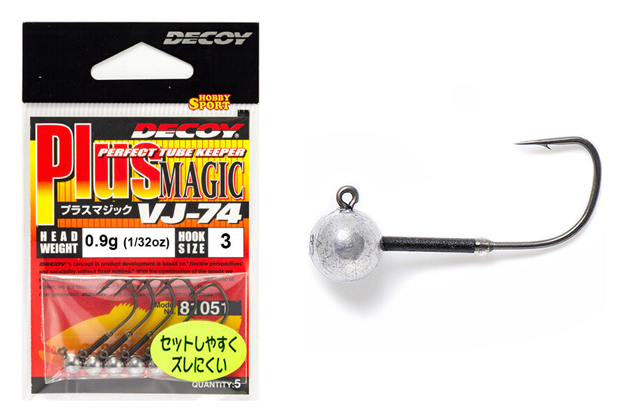 DECOY VJ 74 PLUS MAGIC JIG HEAD 0.9 GR AMO 3 TESTINA PIOMBATA  PESCA SPINNING
