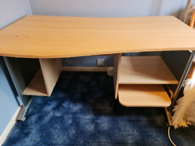 Desk with metal leg