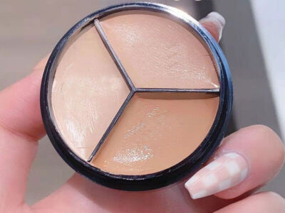 3 Colors Palette Concealer Long Lasting Cover Dark Acne Pores Moisturize Cream 