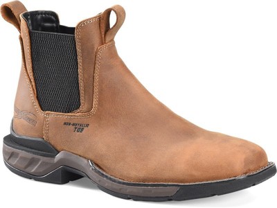 Pre-owned Double-h Boots Men's 5" Heisler Phantom Rider Square Soft Toe Romeo Work Boot Br In Medium Bro