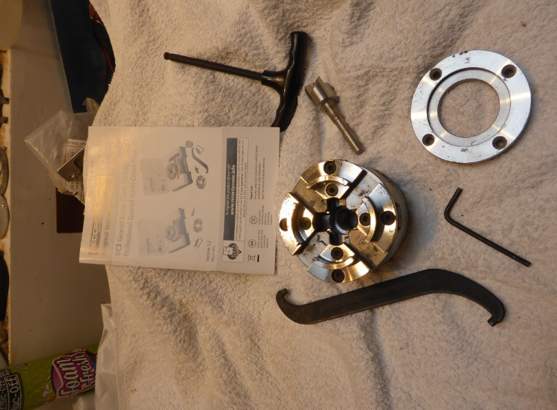 Record Power SC4 Geared Scroll Lathe Chuck package 3/4" 16tpi in