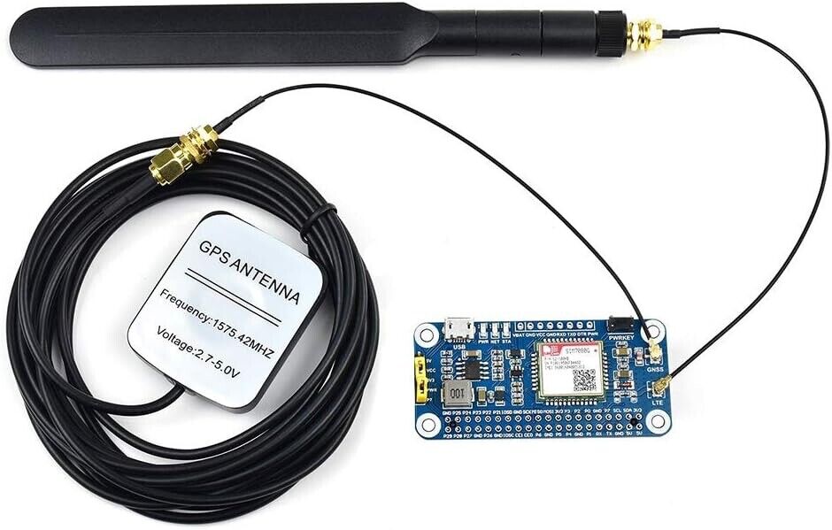 Nb-iot Cat-m Emtc Gnss Hat Based On Sim7080g With Lte Gps Ex...