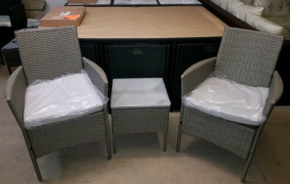 A brand new grey 3 piece garden rattan furniture set. | in Stoke-on