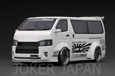 IG2802 1/18 T・S・D WORKS HIACE Matte Gray IG2802 T・S・D WORKS HIACE Matte Gray With Roof Rack