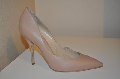 NEW $675+ PAUL ANDREW Zenadia Pointy Pointed Toe Pump Heel Shoe Beige Nude 39.5