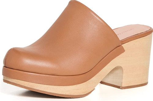 RACHEL COMEY RACHEL COMEY WOMEN'S NATURAL DAKOTA CLOGS VACHETTA LEATHER SANDALS, 10