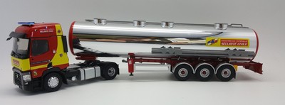 ELIGOR - RENAULT T460 4x2 with 3 Axles tanker - Sécurité Civile - 1/43 - ELI1...