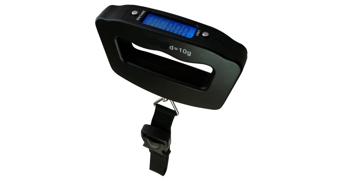 Bilancia Elettronica Bagagli Valigie Con Cinghia Viaggi Aereo Max 40kg hsb