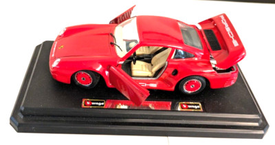 Bburago Die-Cast Model Porsche 959 Turbo, 1/24 Scale, in Box, cod. 0563, Red