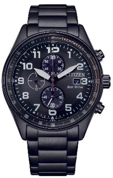 Citizen Mens's Sport Casual Chronograph Eco Drive Black Watch 43
