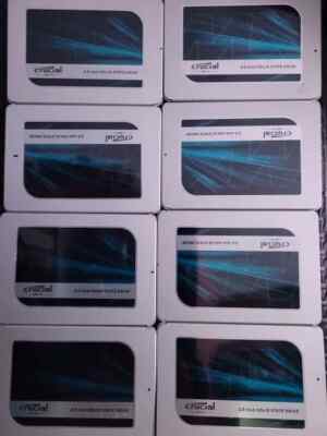 Crucial MX500SSD1 250GB 2.5'' NAND SATA III Internal SSD Lot of 8