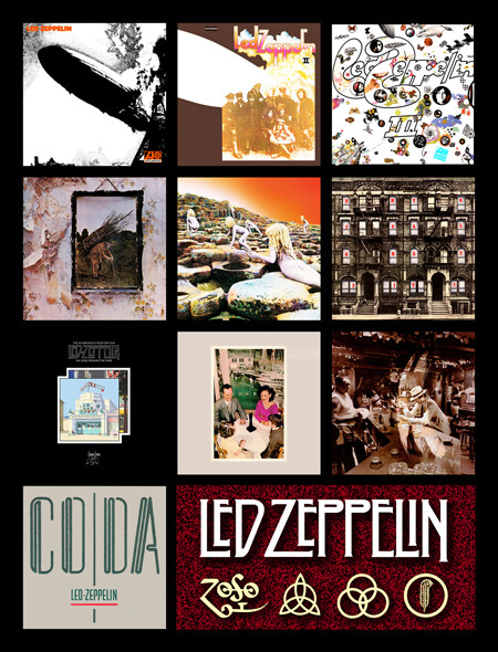 LED ZEPPELIN album discography magnet (4.5