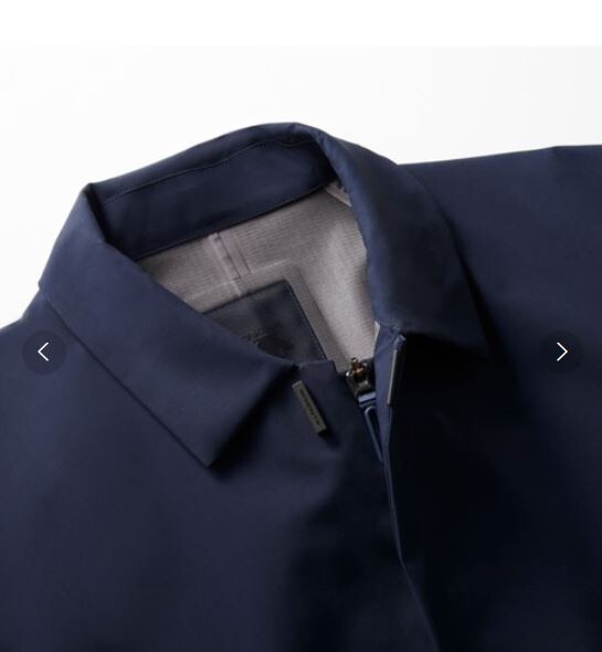 Pre-owned Descente Allterrain Mens' Size Large Navy Sun Shield Hard Shell Bal Collar Coat In Blue