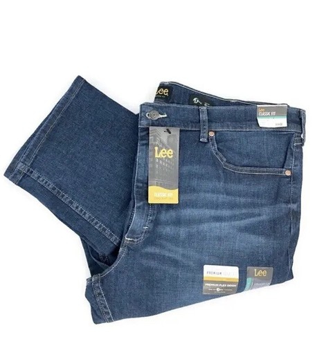 Lee Damen Jeans Classic Fit Monroe Straight Leg – Blue, Größe 50 Lange, Schlankmachend Mit Stretch