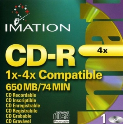 Imation CD-R 1x-4x Compatible 650 MB/74 Min (1 Disc, 1999) Ships in 12 hours!!!