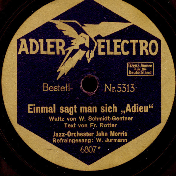 John Morris (=Mackeben) Einmal Sagt Man Sich 